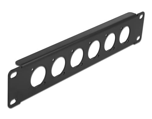 Delock 10 D-Typ, Leer Patchpanel, 6 Port Schwarz