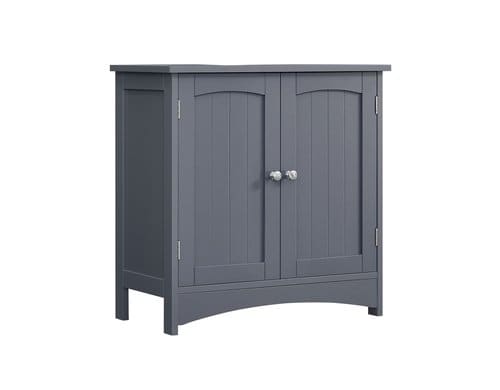 Vasagle Waschbeckenschrank, Grau 60 x 60 x 30 cm (BxHxT), MDF