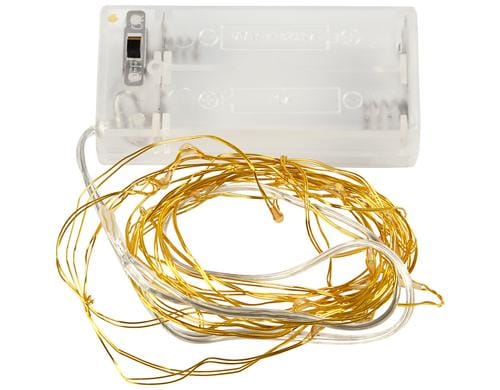 Creativ Company Lichterkette Batterie gold, 3.15 m, 20 LED-Lämpchen