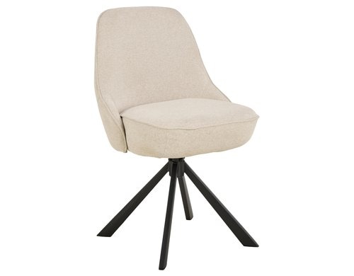 AC Design Esszimmerstuhl Carlton 2 Stück Stahl/Textil, Beige