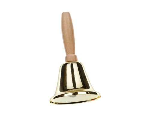 Partydeco Glocke mit Holzgriff Gold, D 6.3 cm, H 11 cm