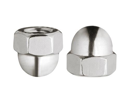 Krafter Hutmuttern M 4 DIN 1587 A2 Edelstahl rostfrei 4 ST