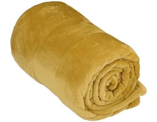 Arti Casa Wohndecke Flanell, 200x150 cm (LxB), Senfgelb
