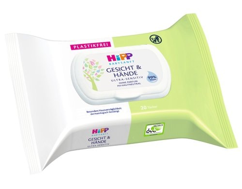 Hipp Babysanft Feuchttücher Gesicht & Hände / 1x 20 Tücher