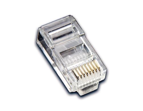 RJ-45 Modularstecker 100er Pack 8 Pins/8 Konnektoren, ungeschirmt, ISDN