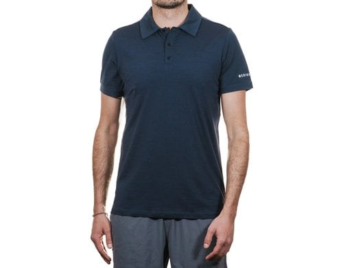 Merino & More Poloshirt blau Grösse L
