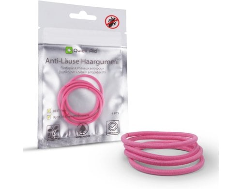 Anti-Läuse Haargummi pink 4 Stück