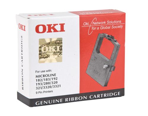 Farbbandkassette, schwarz zu OKI ML182/280 320/321/3320/3321/100/300-serie, 09002303