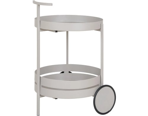 House Nordic Bar Trolley Beja cool grey Stahl, 2 Ablage, 40x49.5x61 cm