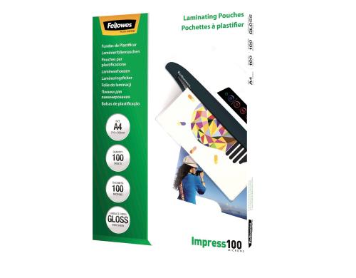 Fellowes Laminierfolien A4, 100 Mikron 100 Stück, 216x303mm