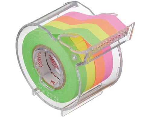 NT Cutter Yamato Memoc Paper ro/li/le/or 7 mm x 10 m, Dispenser