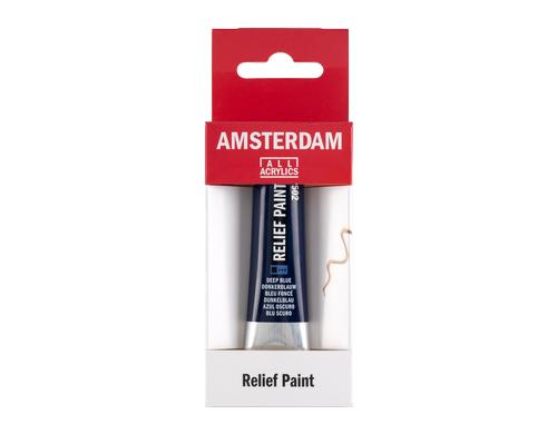 Amsterdam Acrylfarbe Reliefpaint 20ml, Farbe Tiefblau