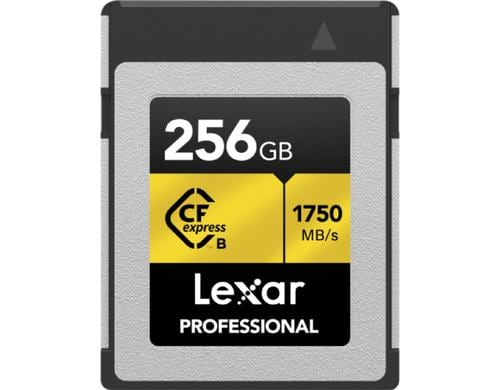 Lexar PRO CFexpress Gold Series TypeB 256GB Lesen 1750 MB/s, Schreiben 1500 MB/s