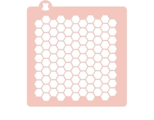 Cut my Cookies Schablone Honigwaben 14 cm x 14 cm, Mylar