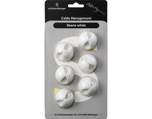 Beans white 6 Stück Ø 29mm, H=15mm, weiss