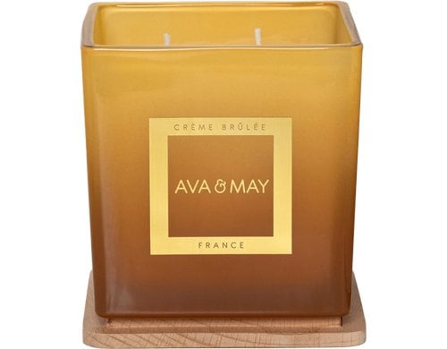 AVA & MAY Duftkerze Crème Brulée, 450g 10.5x10.5cm(HxD),Sojawachs,Brennd. ca.55h