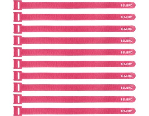 Bemero 30015PK-MP Kabelklett 10 Stk. 10 Stück, 15x300mm, pink, Multipack