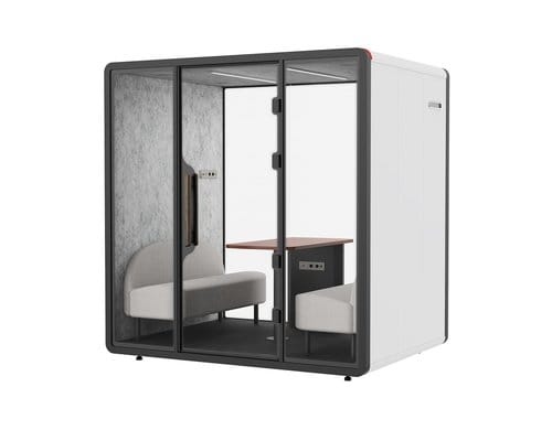 Contini Büro Meeting Box für 2-4 Personen inkl. Tisch und Sofa, ohne Montage