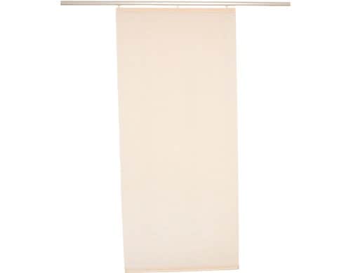 Hubatka Flächenvorhang Uni Beige 60x240 cm, halbtransparent,mit Clic Gleiter