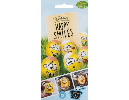 B&H Eierbanderole Happy Smiles 12 Stück