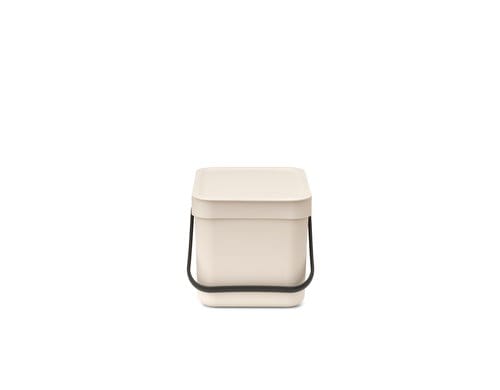 Brabantia Sort & Go Recyclingbehälter Inhalt 6 Liter, Soft Beige