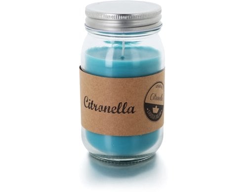 balthasarOutdoorkerzeJarCitronella, Blau 7.5x13 cm(DxH),Anti-Mückenkerze, 60h