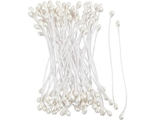 Creativ Company Papierblumen-Blütenstaub 100 Stück, 6 cm, Weiss