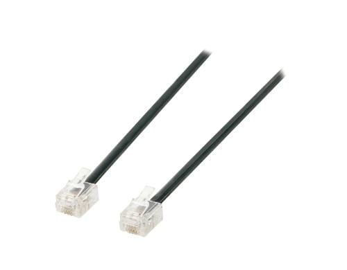 Wirewin Telefonkabel RJ-11, 2m 6P/4C, Stecker-Stecker, schwarz