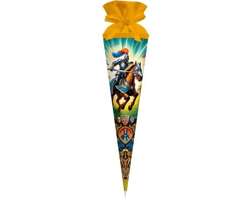 Goldbuch Schultüte 70 cm, Ritterhelden Filzverschluss