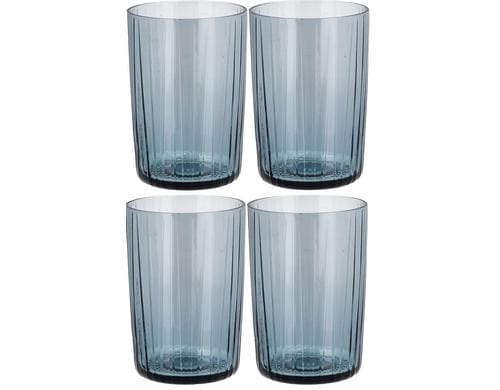 Bitz Trinkglas Kusintha 280ml Blue 4er Set 4er Set, blau, D: 7cm, Glas