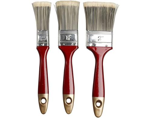 Creativ Company Lackierpinsel Nylonhaar 3 Stück, 2.5 - 4.5 cm
