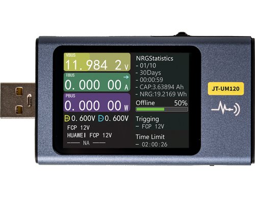 jOY-it USB Volt-/Amperemeter UM120 USB C Messgerät Multifunktion