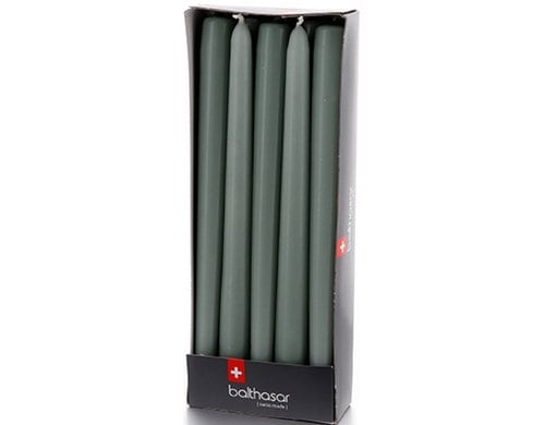 balthasar Etoilekerzen 10 Stück, Hellgrün 2.2x24 cm (DxH), Brenndauer 8h