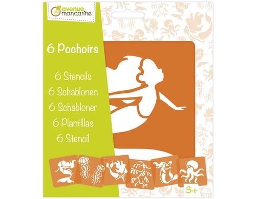 Avenue Mandarine Schablonen Set Meer 15.2 x 17.5 cm, 6 Schablonen