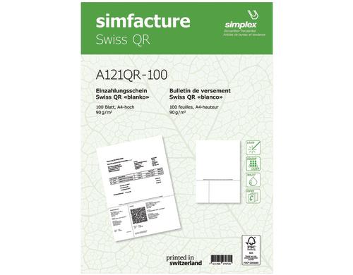 Simplex Simfacture Swiss QR FSC, 500 Stk 90 g/m², 500 Blatt