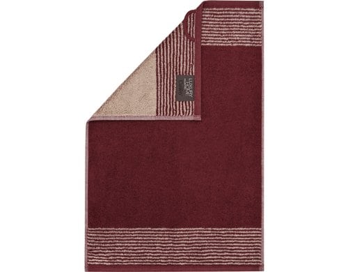Cawö Duschtuch Two-Tone bordeaux, 80 x 150