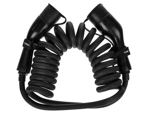 F.power EV-Ladekabel FREYJA 22kW 5m Spiral 480V, 32A, Spiralisiert