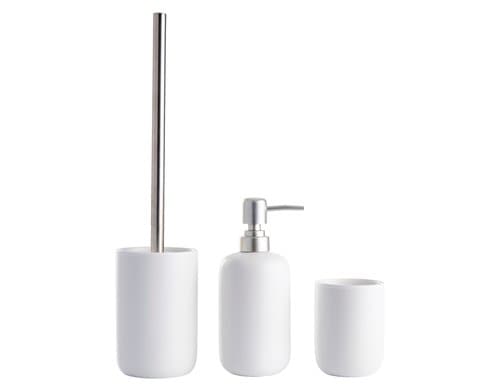Schou Badezimmer-Set 3er Keramik, 3-Teilig, Weiss