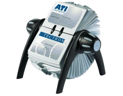 Durable Visitenkartenhalter Visifix Flip 200 Hüllen für 400 Visitenkarten, schwarz