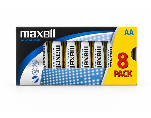 Maxell Batterie Alkaline AA, 1.5V, 8Stk 8 Stück, Vollkartonverpackung, vergl. LR06