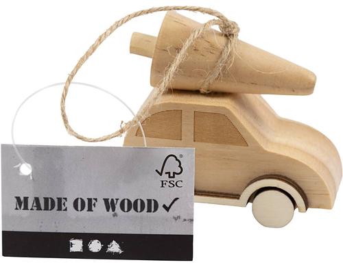Creativ Company Anhänger aus Holz Auto, 6 x 3.5 cm