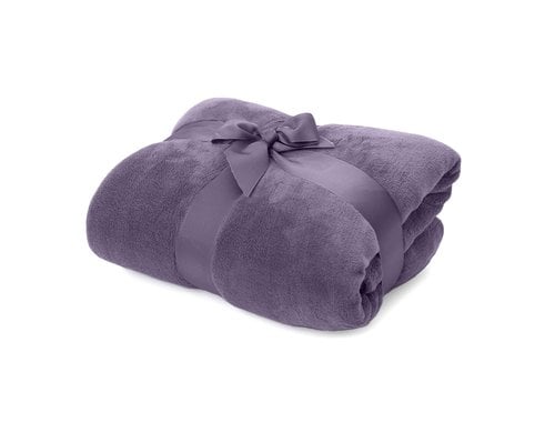 Lumaland Kuscheldecke 240x220cm Flieder Coral-Fleece, Waschbar 30C