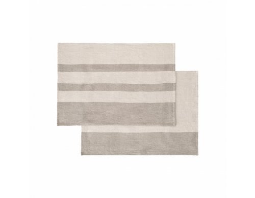 Blomus Geschirrtuch GANO 2er Set Moonbeam / Mourning Dove