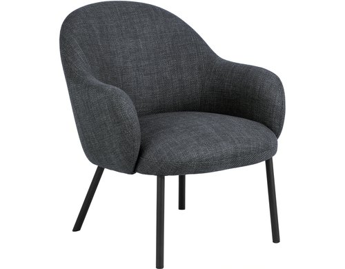 AC Design Sessel Spencer Stahl/Polyurethan, Dark Grey