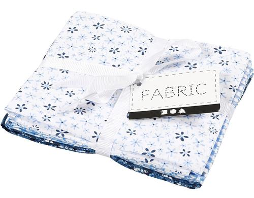 Creativ Company Stoffpaket Patchwork blau 45 x 55 cm, 10 g/qm, 4 Stück