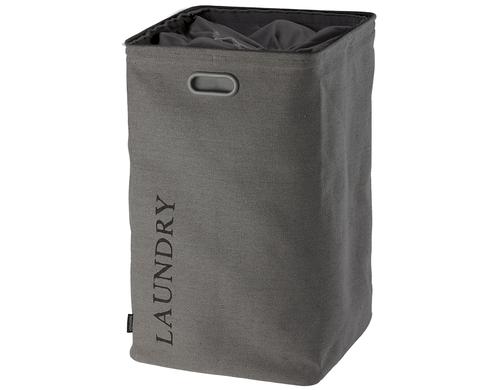Aquanova Wäschekorb Evora, Grau 40x40x70 cm, 112 L, Innenfutter waschbar