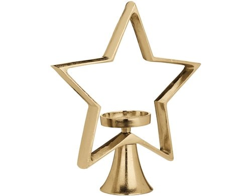 Eglo Kerzenhalter Stern Mukayle 41.5 cm Aluminium, L 410, B 95, H 415, Gold