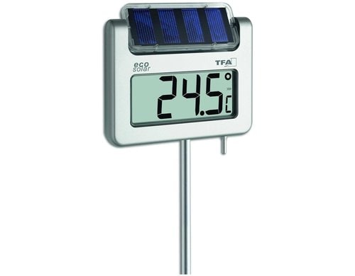 AVENUE Digitales Solar-Gartenthermometer inkl. A-Batterie