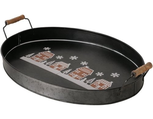 Boltze Serviertablett Helski Metall, 49x33.5x9cm