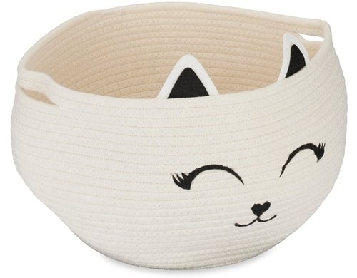 Relaxdays Filz Aufbewahrungskorb Katze